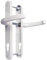 Poignées de porte en UPVC blanc Levier/Levier 92 mm PZ (centres) 210 mm Vis à vis Plaque arrière 242 mm x 34 mm Poignée de porte extérieure en PVC Blanc Noir (21592WH)