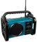 MEDION E66045 DAB+ Baustellenradio (Robustes Gehäuse, Spritzwassergeschützt (IP44), Bluetooth 5.0, PLL UKW Radio, LED-Arbeitslicht, Akku- und Netzbetrieb) blau