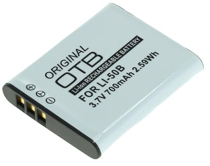 Ersatz Akku passend für Olympus mju 9000, Tough-6000, SH-25MR, SP-800, SZ-15, TG-830, TG-850, VG-170, VH-520, VR-350, XZ-10, DM-5, LS-100 (Ersetzt LI-50B) Kamera Akku OTB