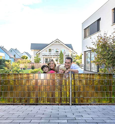 MyMaxxi Infinity Zaunsichtschutz - Waldlichtung im Frühling - Sichtschutzstreifen für Doppelstabmattenzaun - Windschutz Sonnenschutz Blickdicht - Sichtschutz Garten Teil1 + Teil2-500x100cm