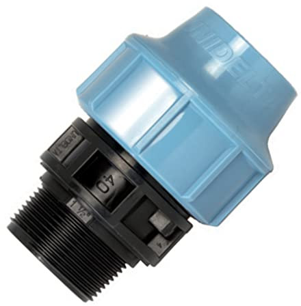 La zappa Raccordo con Filetto Maschio in Polipropilene a Compressione per irrigazione PN 16 Bar (Modello Ø 25 X 3/4)