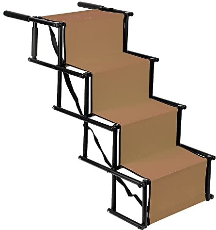 Rampe für Hunde, Treppe für große und kleine Hunde, Rampe für Hunde, faltbar, für Auto, Sofa oder Bett, rutschfest, belastbar bis 75 kg