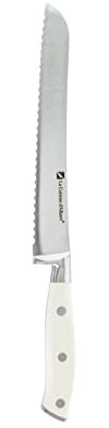Albert de Thiers - L'IRRESISTIBLE - Couteau à Pain 20,3 cm - Lame Crantée Acier Inoxydable 3CR13 - Manche ABS 3 Rivets - Protection PVC - Présentation Élégante