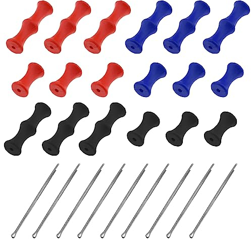 YINETTECH 9 Sätze Bogenschießen Fingerschutz Silikon Bogensehne Fingerschutz Schutzausrüstung Fingerlasche Bogensehne Fingerschoner für Anfänger (Jede Farbe 3 Sätze)