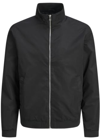 JACK&JONES JJROY Harrington Chaqueta bomber para hombre, negra, M, Negro, M