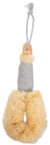 GOOHOCHY Cepillo para Exfoliación y Masaje Corporal de Baño de Fibra Natural de Sisal Mejorando la Circulación y Eliminando Células Muertas Mango Largo de Madera