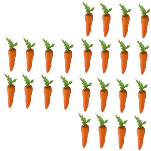 Ciieeo 24pcs Lifelike Artificial Carrots Felt Carrots for Boys and Girls Decorative Simulation Vegetables for Home Kitchen