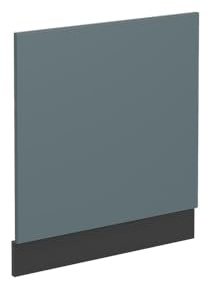 Vicco Façade R-Line, Bleu-Gris, 60cm | Pour lave-vaisselle semi-intégré de 60 cm · Sans plan de travail · Adapté à la façade de cuisine · Librement combinable