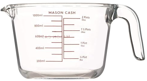 MASON CASH CLASSIC COLLECTION Messbehälter, 1 Liter, Borosilikatglas | temperaturbeständig, langlebig, vielseitig für Braten, Backen, Kochen, Servieren