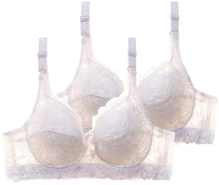WILLBEST Trägerlos durchsichtiger BH Damen Kariert rückenfrei super bequemer BH Damen mit bügel Push up 85d U Ausschnitt Corset Primadonna Jeans Straight Leg Sport weiß