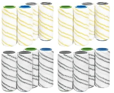 HFKBORHR 2.055-006.0 Rullo in Microfibra. Compatibile con Karcher FC7 FC5 FC3. Rulli Sostitutivi for La Pulizia dei Pavimenti Duri Smart Home(16pcs)