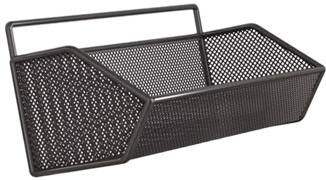 Folpus Hängekorb 1 Gitter, Obst Aufbewahrungskörbe, hängende Obstkörbe, selbstklebend, hängende Lagerung Organisator, Metallgitter Körbe abnehmbar für Küche Bad Schränke, 36 cm x 15 cm x 12 cm