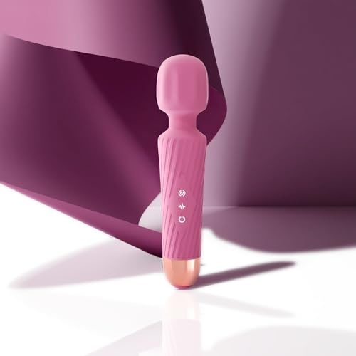 Gladay Personal Massager - Powerful Performance, Fast Charging with 3Hrs Runtime - Compact Size, Quiet Waterproof Cordless - 20 Speeds 8 Modes for Neck, Back & Full Body Muscle Relaxation Gift (Pink)