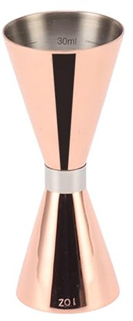 Jigger doppio, Jigger da cocktail Jigger in acciaio inossidabile Jigger giapponese per baristi Jigger dosatore professionale con scala Strumento per misurare bevande alcoliche (Oro rosa)