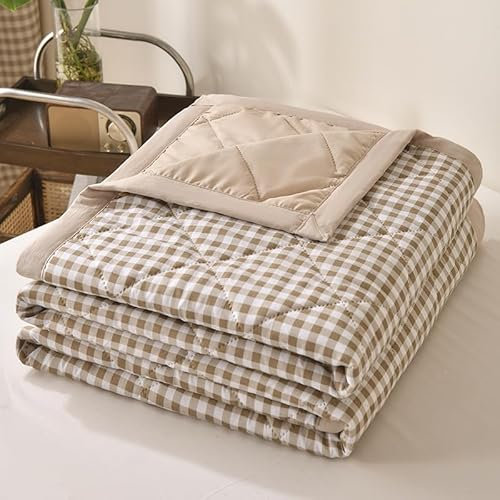 Hiseng Serie de Cuadros Edredón, Edredón para Verano Reversible Ligera y Suave Microfibra, Nordico Cama Individuales Nordico 4 Estaciones (Estilo 3,150 cm x 200 cm)