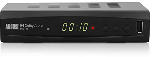 August DVB482 Freeview Set Top Box Recorder - Watch and Record Freeview From 2 Channels at the Same Time - HDMI Full 1080p HD Receiver UK Program Guide and TimeShift - Multimedia Player