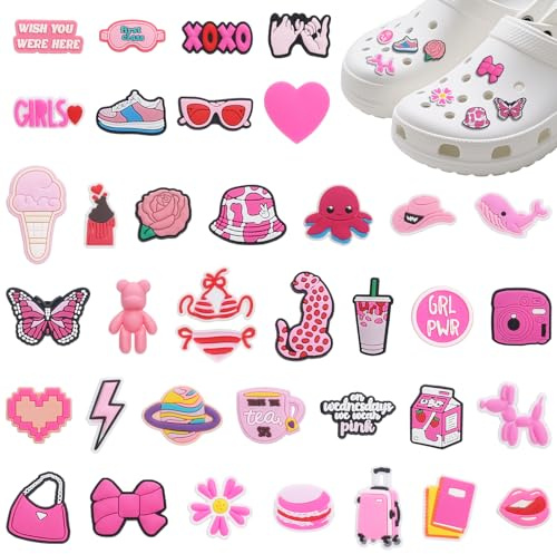 37STK Schuh Charms für Crocs Anstecker Stecker Schuh Pins für Crocs Charms