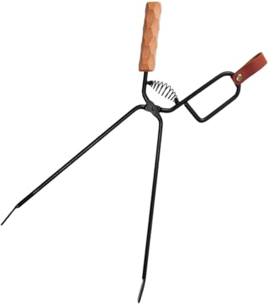 UKCOCO Pinzas para Barbacoa para Camping y Herramienta de Agarres de para Fuegos de Campamento y Asados al Aire