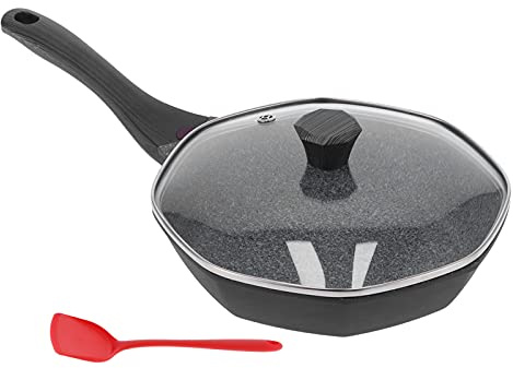 Yueyashux Forma octogonal Freir Freiting Pan con diseño de gas de calefacción rápida estufa de gas de calefacción rápida (L 1000x380x25 mm)