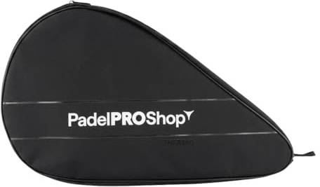 Padel Pro Shop Funda Térmica para Pala de Pádel - Protector Térmico de Poliéster Negro 48x30x2 cm, Bolsa Individual Resistente contra Calor y Humedad, Accesorios de Pádel para Hombre y Mujer.