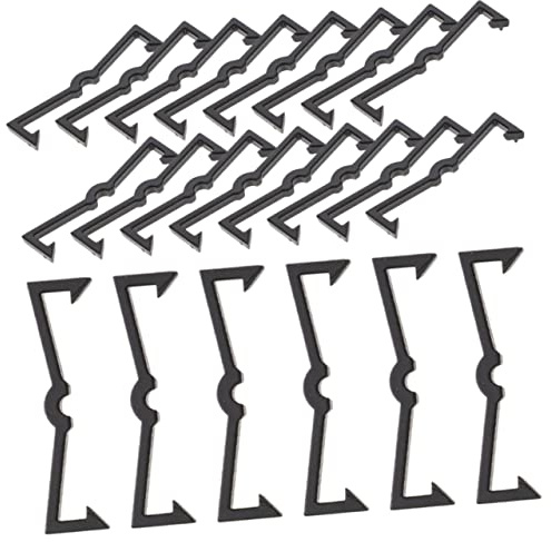 Cabilock 50 Piezas Unidades Clips Fijación Ganchos Panel Perforado Plástico Retención Práctica para Organizar y Asegurar Ganchos Estante Fácil Instalación Uso Múltiple