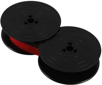 OSALADI Doppelspulen Schreibmaschinenfarbband Schwarz Rot 2-Farben Nylon Abs Kompatibel mit Flying Fish Long Sky Gr1 Mechanische Vintage Schreibmaschine Büro