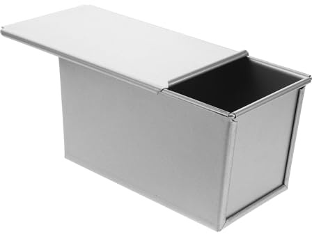 INOOMP Moule à Non Adhérent avec Couvercle Ajustable Boîte à Rectangulaire Portable Aluminium Moule Pâtisserie Réutilisable pour Cuisson Toast