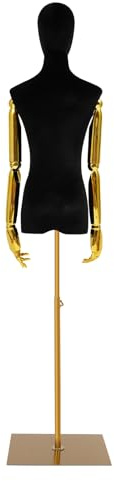 Damenbüste Schneiderpuppe Verstellbar 150-200cm, Damen-Schaufensterpuppe Torso weiblich mit Flexible Arme und Finger