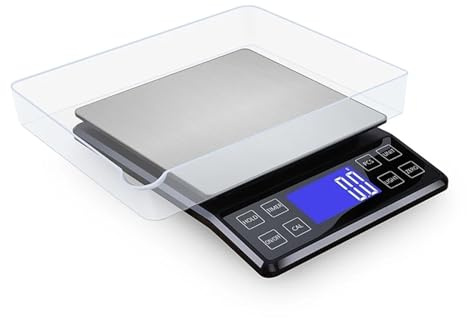 Báscula de cocina, Báscula De Cocina Alta Precisión 3 Kg/5 Kg/10 Kg, 0,1 G, For Alimentos Y Café, Electrónica, Resistente Al Agua, Con Bandeja 50,para hornear, café, joyería(3kg battery)