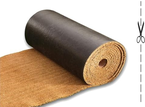 Felpudo Entrada Casa Fibra de Coco Alfombra Exterior Impermeable por Metros [ancho 65cm] Felpudo Exterior Antideslizante Tapete Entrada Compatible como Suelo Terraza Exterior | Alfombras por Metros