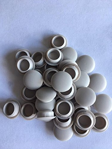 HARDWARE FOR YOU LTD Pack of 50 Morning Grey Push FIT 10MM Screw Hole Cover CAPS