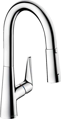 hansgrohe Talis S Einhebel-Küchenarmatur (Komfort-Höhe 160 mm, mit Ausziehbrause und Schlauchbox) Chrom