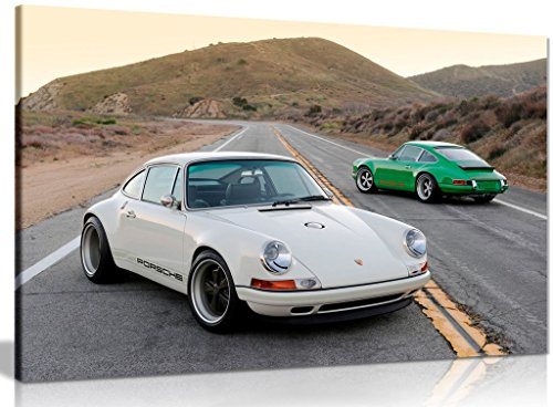 Kunstdruck auf Leinwand, Motiv: Porsche Sänger 911, 76,2 x 50,8 cm
