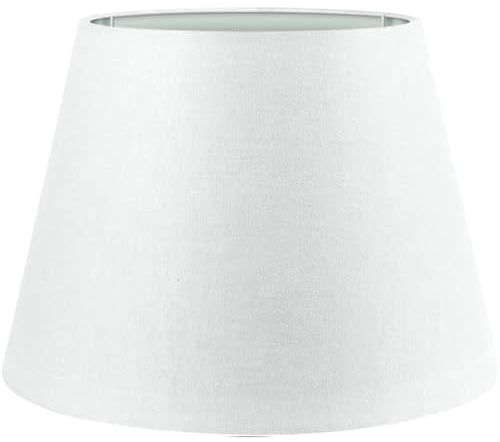 Wogati® Lampenschirm in Verschiedenen Größen & Farben | Weiß/Größe: L | E27 | Baumwolle | Für Stehlampe, Hängelampe und Tischlampe