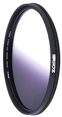 ZOMEI 55mm Ultra Slim Graduated Gradual Neutral Density Gray Color Lens Filter