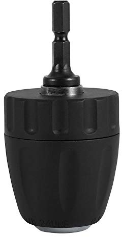 Bohrfutter 1/4 Schwarz Sechskantfutteradapter 3/8-24UNF 0,8-10MM Keyless Bohrmeißelclip SDS Bohrfutter Adapter mit 1/4 '' Sechskantschaftstangenadapter