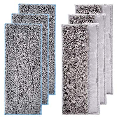 WuYan Paquete de 6 almohadillas lavables para IRobot Braava Jet M6, incluye 3 almohadillas húmedas y 3 almohadillas de trapeador seco