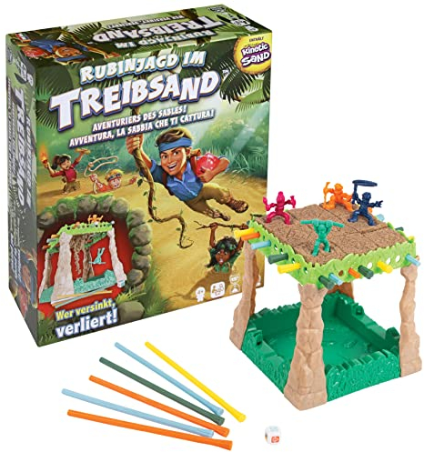 Spin Master Games - Rubinjagd im Treibsand, das Abenteuerspiel mit original Kinetic Sand - für 2-4 geschickte Schatzsucher ab 4 Jahren