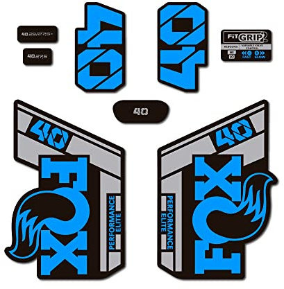 STAR SAM Fox 40 Performance Elite 2021 Bicycle Fork Compatible Stickers Light Blue 1 cm