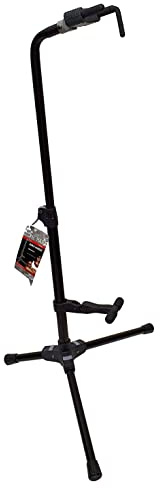 ROCKSTAR - Soporte para Guitarra y Bajo Universal GS20DG Automático con Cabezal de Seguridad. Pie de Guitarra al suelo