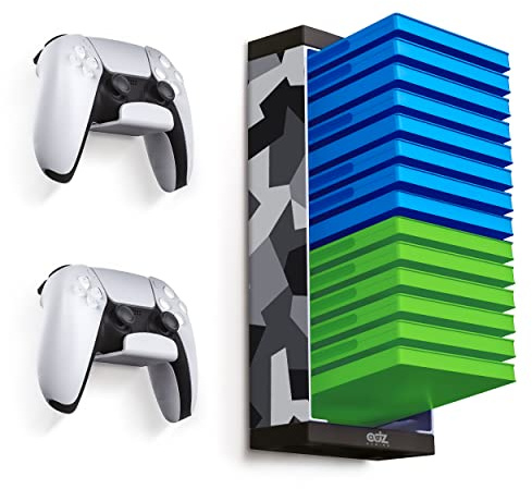 ADZ Support Mural pour Manette de Jeu - Support Mural pour Jeux vidéo PS5, PS4, PS3, Xbox One et Xbox Series X, manettes et écouteurs.