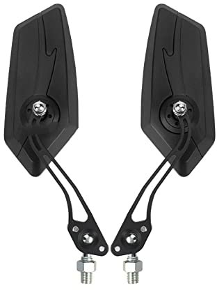 PTTRNS Rückspiegel Spiegel 7/8 Zoll 22mm Lenker Mountainbike Spiegel Einstellbare Drehbare Fahrrad Rückspiegel Fahrradspiegel 2 STÜCKE HD Glaslinse Lenkerendenspiegel (Color : Black)