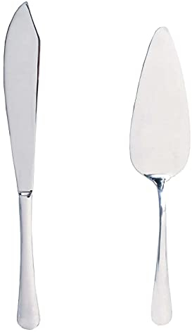 BESCH Pala e coltello per torta set di 2 pezzi in acciaio inox (pala e coltello da torta)
