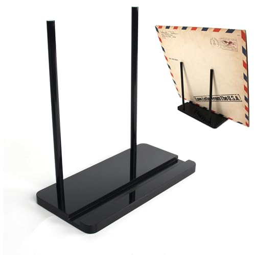 Tabletop Vinyl Record Holder, Acryl Vinyl Rekord Regal, Acryl-Album-Schallplattenhalter zur Präsentation Ihres täglichen LP-Hörens im Büro, Heimdekoration (Schwarz)