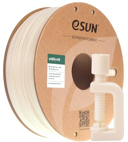eSUN ABS+ Filament 1.75mm, ABS+HS Hochgeschwindigkeits 3D Drucker Filament ABS Plus, Maßgenauigkeit +/- 0.03mm, 1KG Spule (2.2 LBS) für 3D Speedy Printing