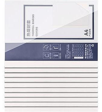 A4 Heiße Schmelze Thermische Bindung Abdeckung 10Pcs, 4/6/8mm Bindemaschine Verbrauchsmaterialien Passende A4 Heiße Schmelze Thermische Bindung Abdeckung