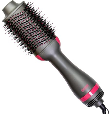 Bauer 3-in-1 Hot Air Blow Dry Brush/Hair Dryer & Styler for Medium & Long Hair/Ionic Frizz Control & Detangler / 1200W Salon-Style Finish 38899