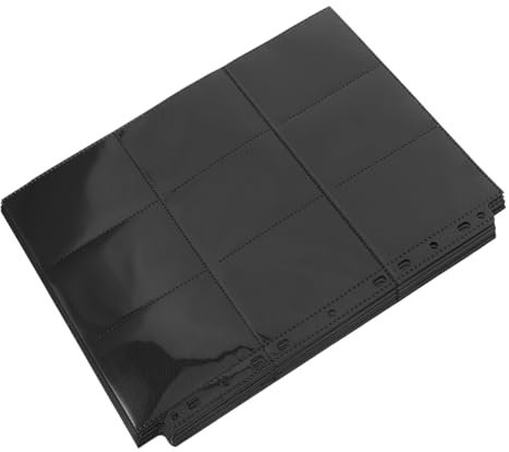 KICHOUSE 10blätter Kartenhüllen Kartenordnerseiten Durchsichtige Kartenhüllen Kartenalbum-nachfüllungen Aus Pvc-material Doppelseitiger Kartenhalter Für Baseballkarten Spielkarten