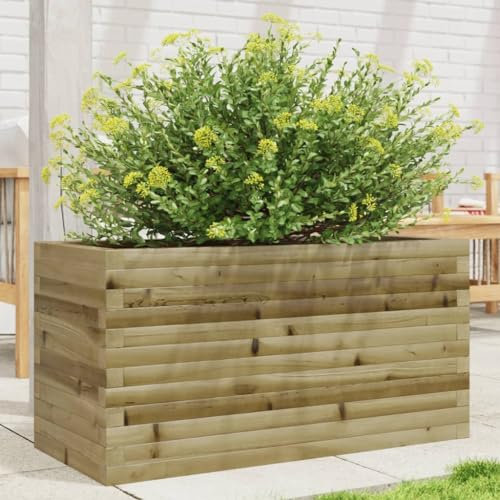 Somanki Pflanzkübel 90x40x45,5 cm Kiefernholz Imprägniert, Blumentopf Gross, Blumenkasten Balkon, übertopf, Pflanzkasten, Flowerpot, Kräuterbeet Für Die Küche, Vertikalbeet - 847272
