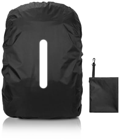 Regenschutz Rucksack, 35L Regenschutz für Rucksäcke mit Reflexstreifen, Regenschutz Schulranzen, Reflektierender Rucksack Überzug Wasserdicht, Backpack Rain Cover für Wandern, Camping, Radfahren